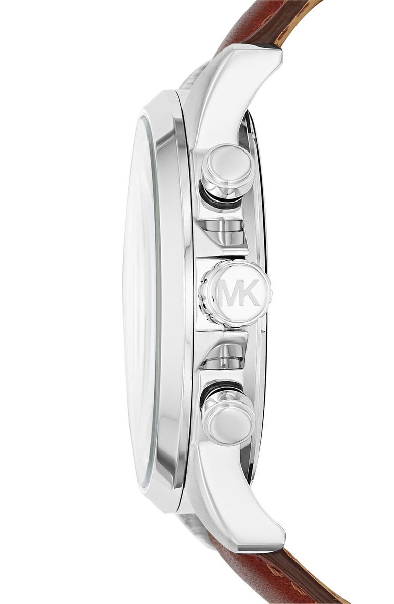 Michael Kors 'Gage' Chronograph Leather Strap Watch, 45mm, Alternate, color, 