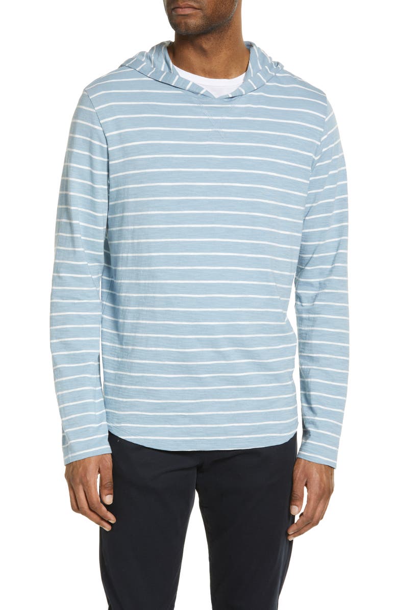 Vince Stripe Cotton Hoodie, Main, color,