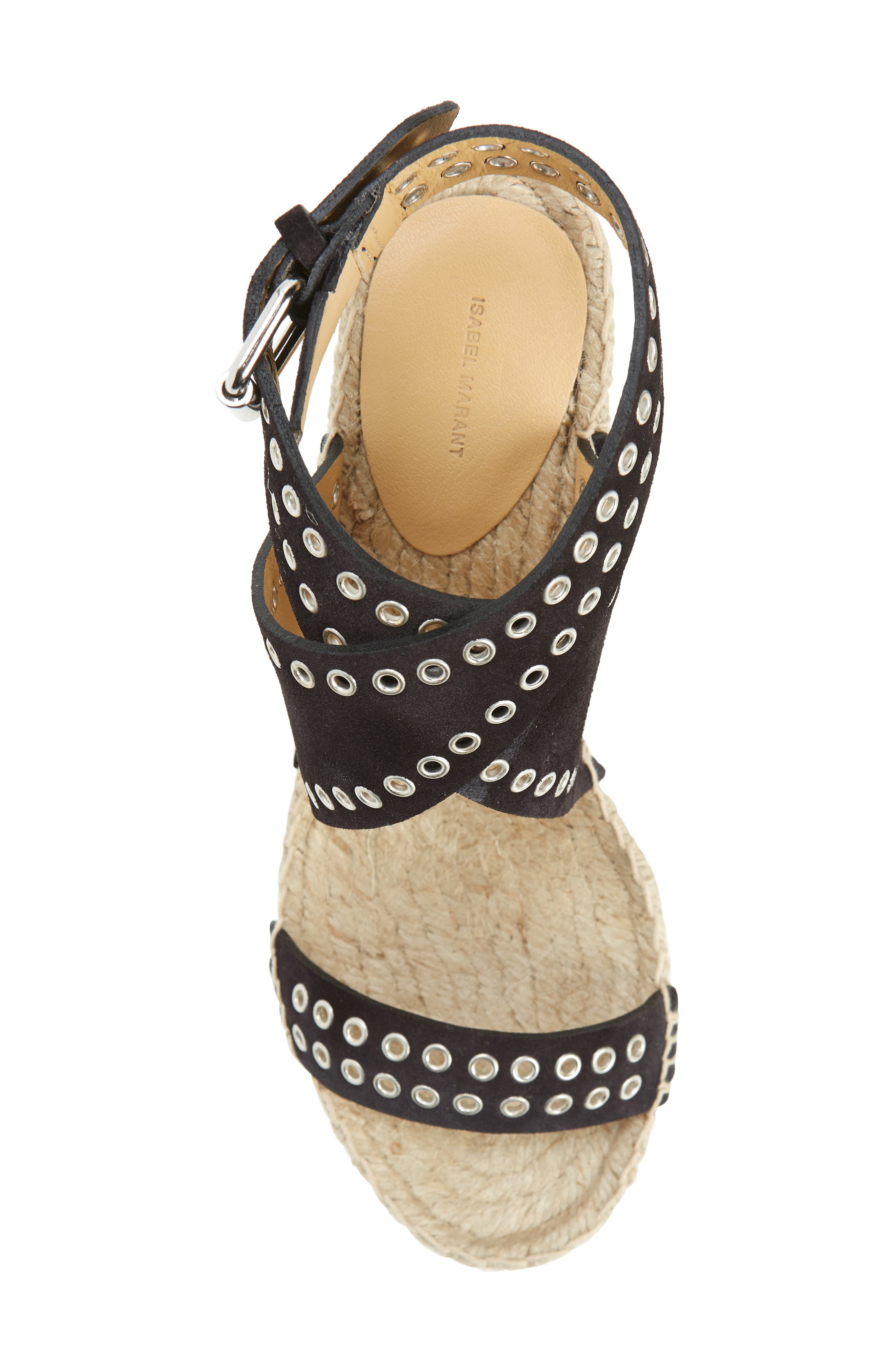 Isabel Marant Iriane Grommet Espadrille Wedge, Alternate, color, 