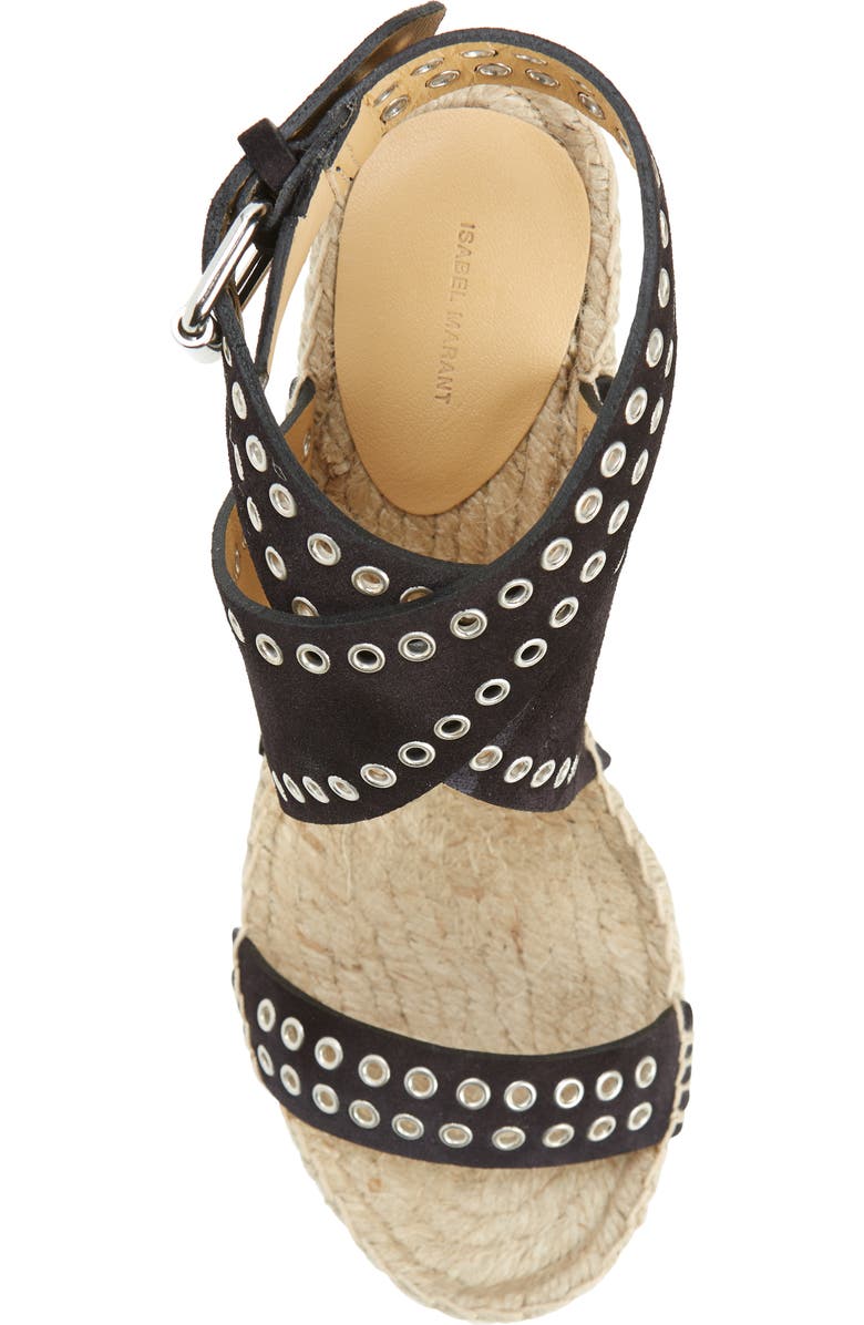 Isabel Marant Iriane Grommet Espadrille Wedge, Alternate, color,