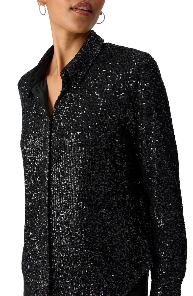 Sanctuary Radian Sequin Shirt, Alternate, color, 