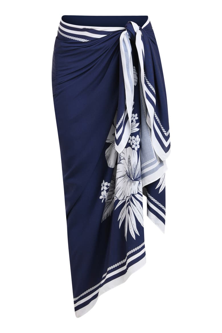 Mariner Cover-Up Pareo, Alternate, color, INDIGO