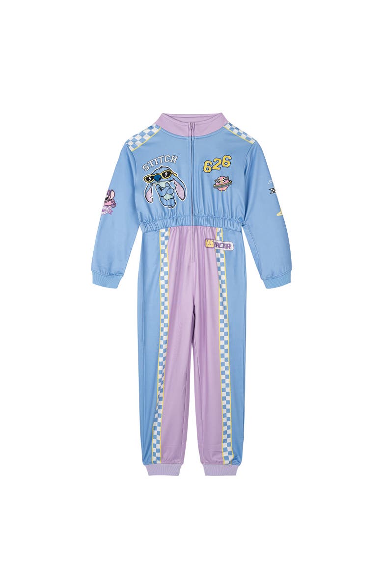 Disney Lilo & Stitch Racing One Piece Coverall, Main, color, Blue Lavender Stitch