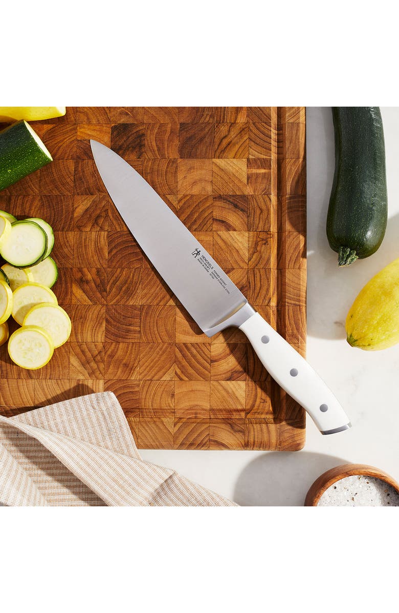 HENCKELS CUTLERY Forged Accent 8-Inch Santoku Knife, Alternate, color, White