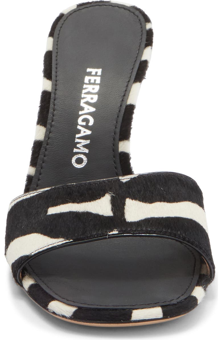 FERRAGAMO Tatiana Slide Sandal, Alternate, color, Kasba Bianco/ Nero Biscotto