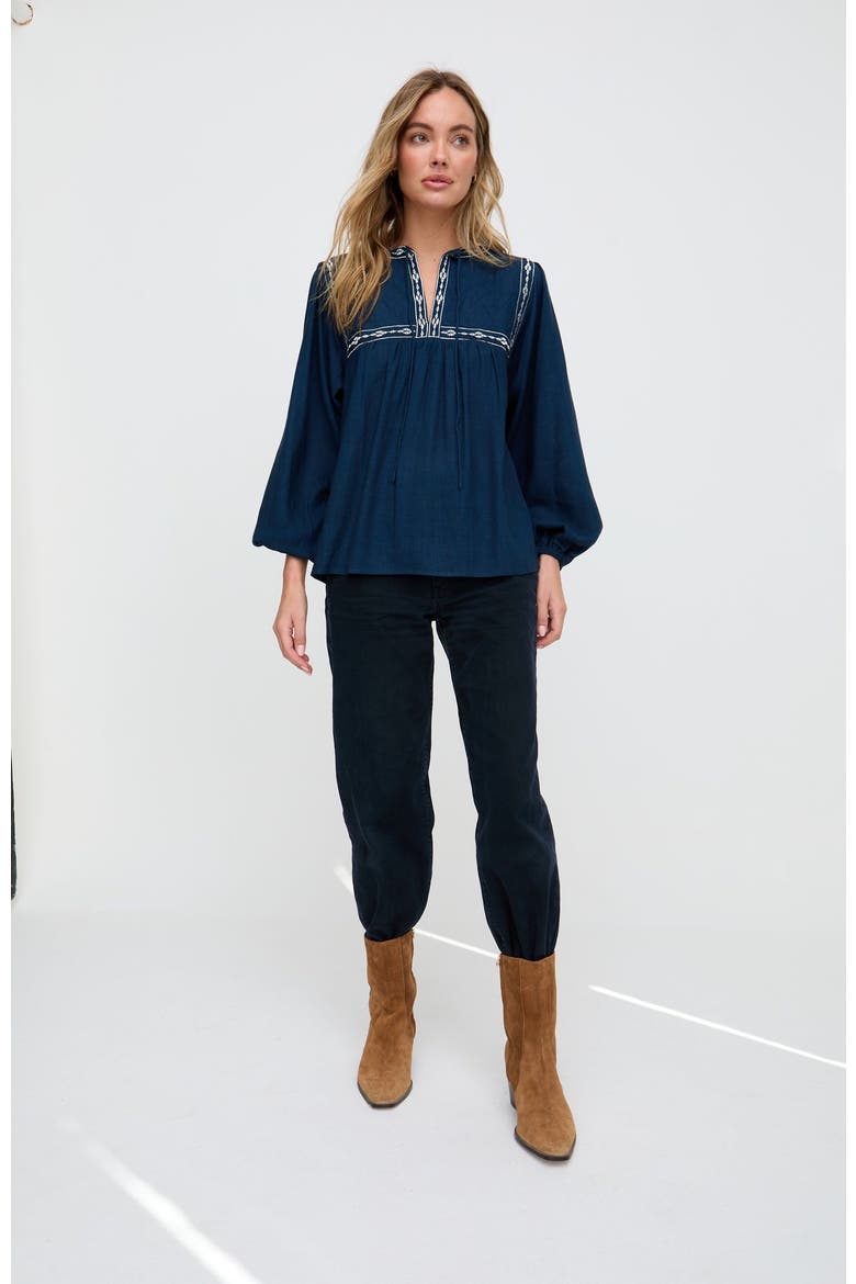 Baez Billowy Sleeve Blouse, Alternate, color, Blue