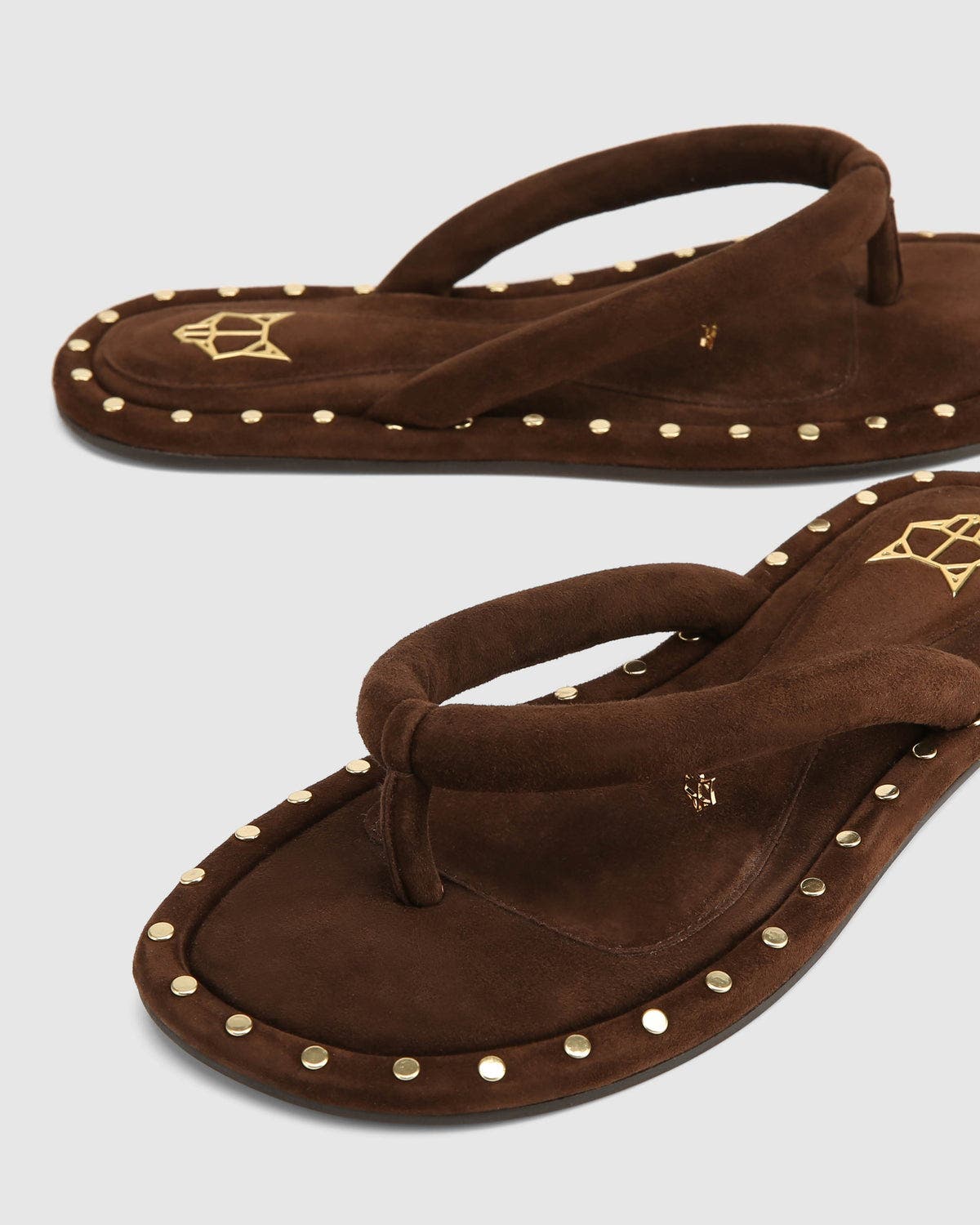 Naked Wolfe Grenada Brown Suede/Gold Studs, Alternate, color, Brown