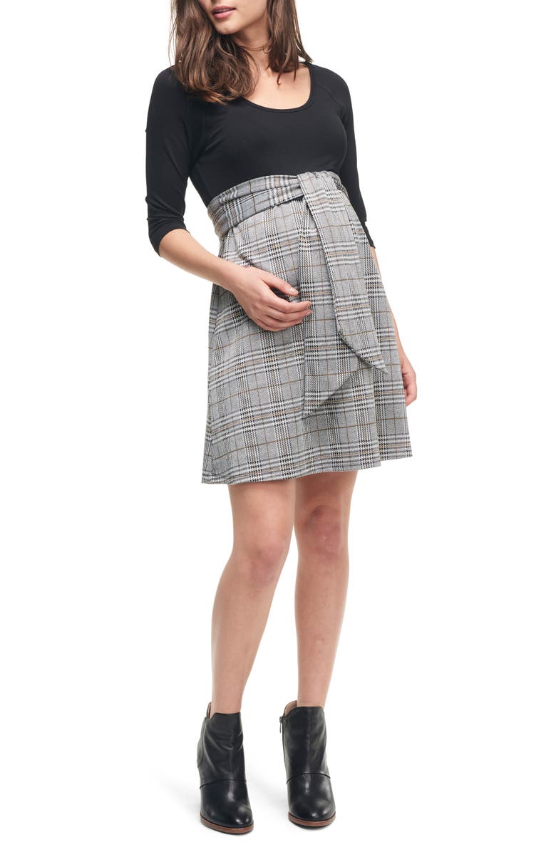 Maternal America Scoop Neck Maternity Dress, Main, color, 