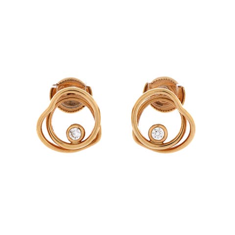 Vertige Coeur Stud Earrings 18K Rose Gold with Diamond TPM