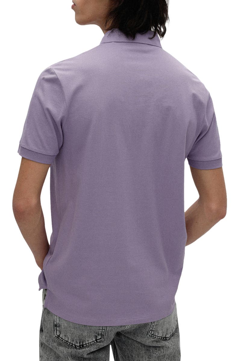 HUGO Deres Slim Fit Cotton Polo, Alternate, color, Light/ Pastel Purple