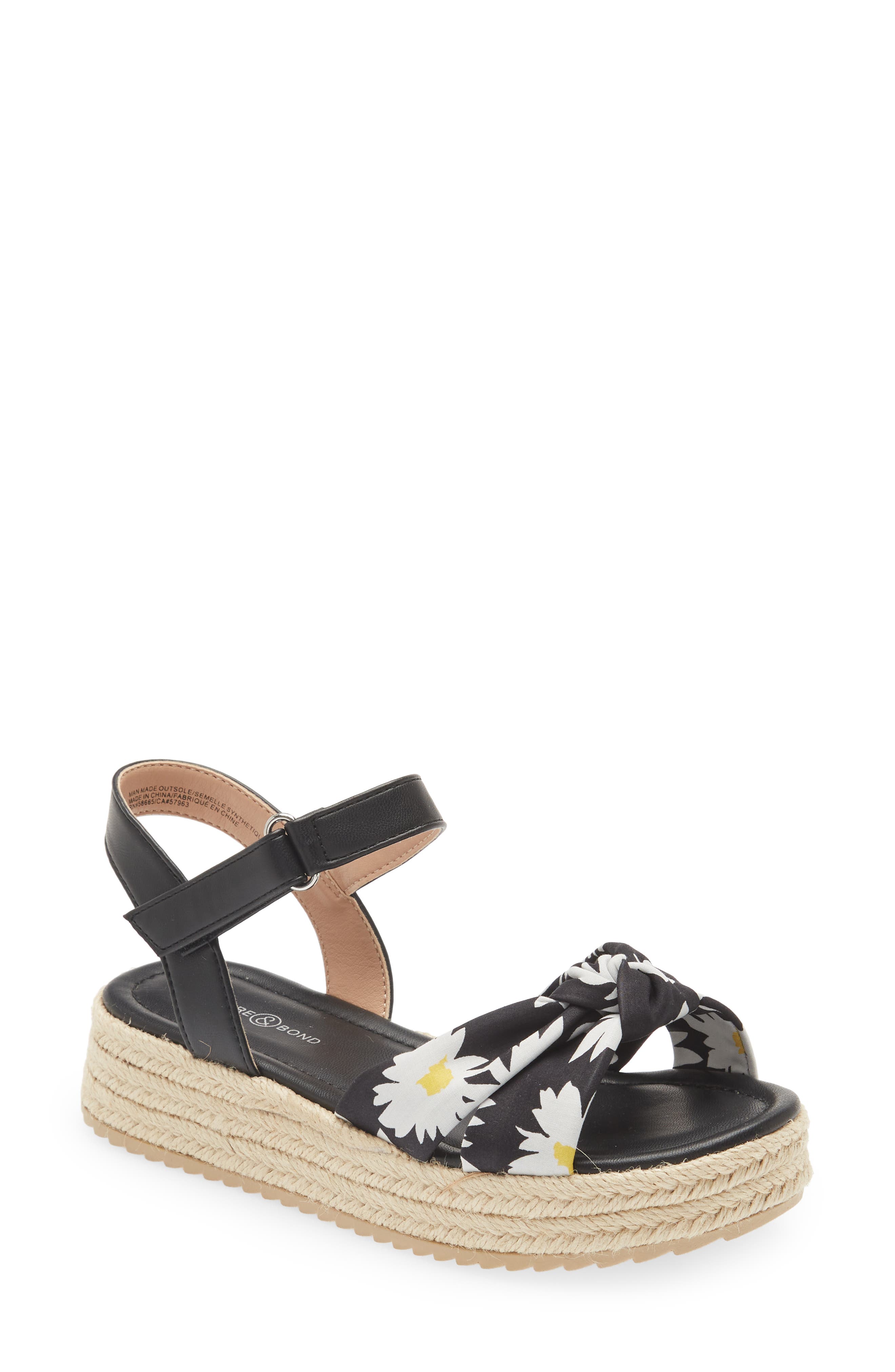 Treasure & Bond Bren Flower Strap Platform Sandal, Main, color, 