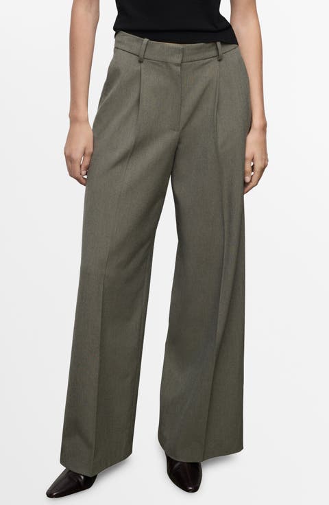 Pleated Straight Fit Pants