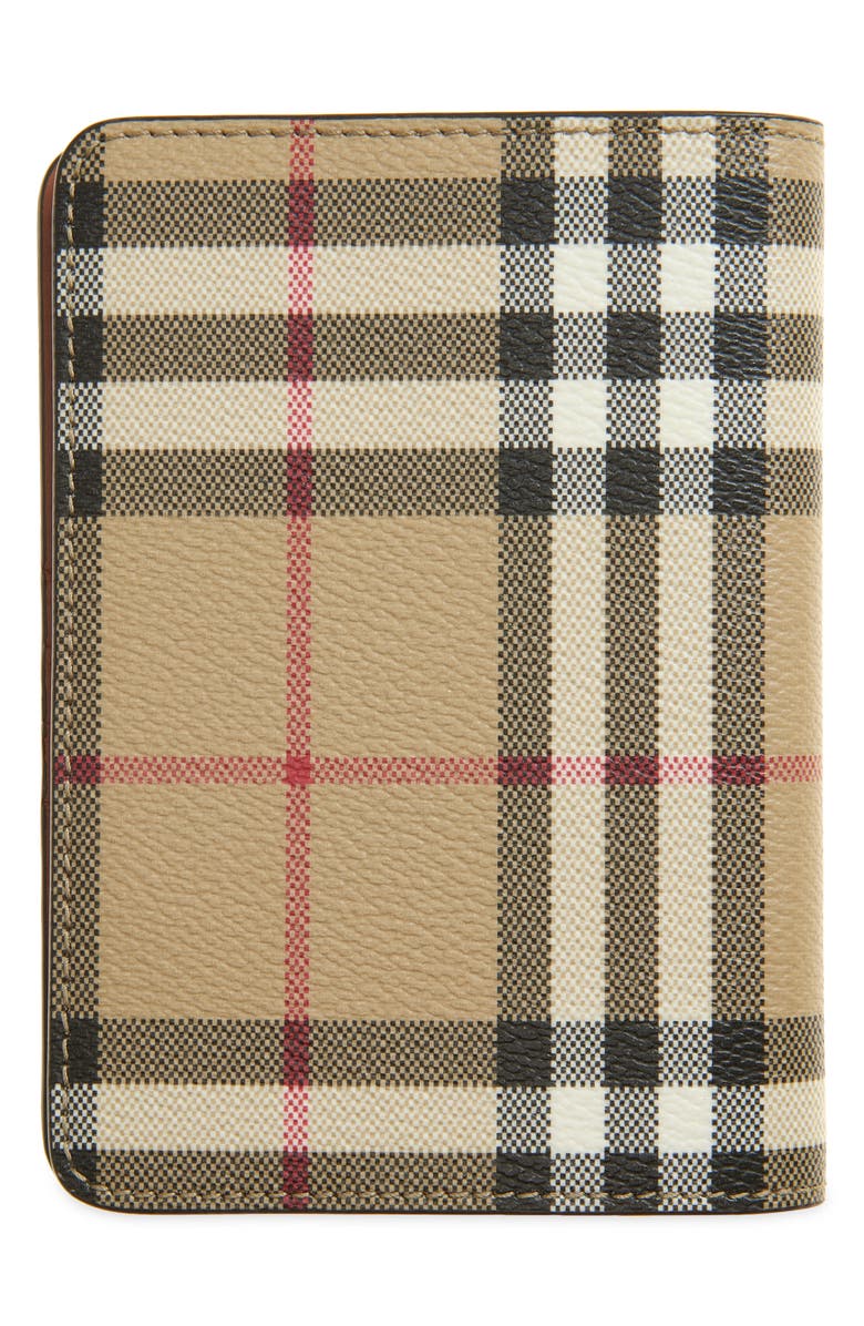 Burberry Check Coated Canvas Passport Holder, Alternate, color, Archive Beige