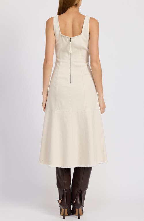 En Saison Women's Gwendolyn Denim Midi Dress In Off White