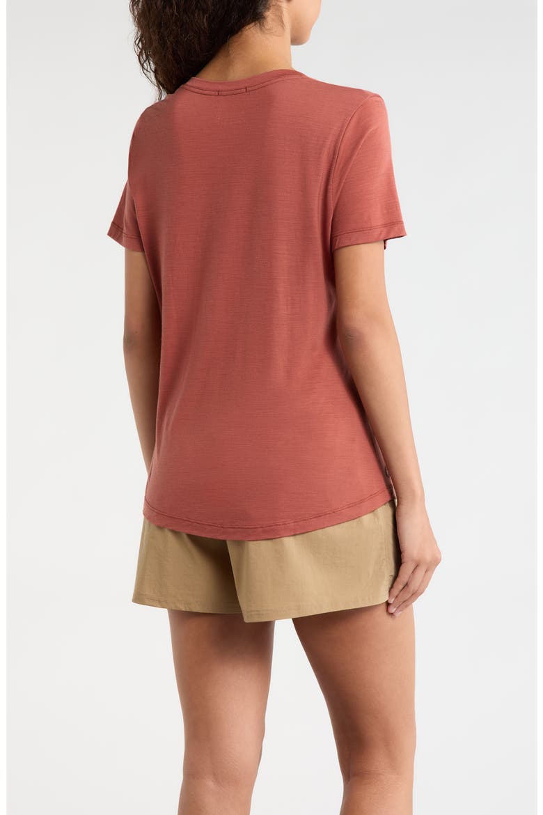 Ultralite V-Neck Short Sleeve Merino Wool Blend T-Shirt, Alternate, color, BURNT SIENNA