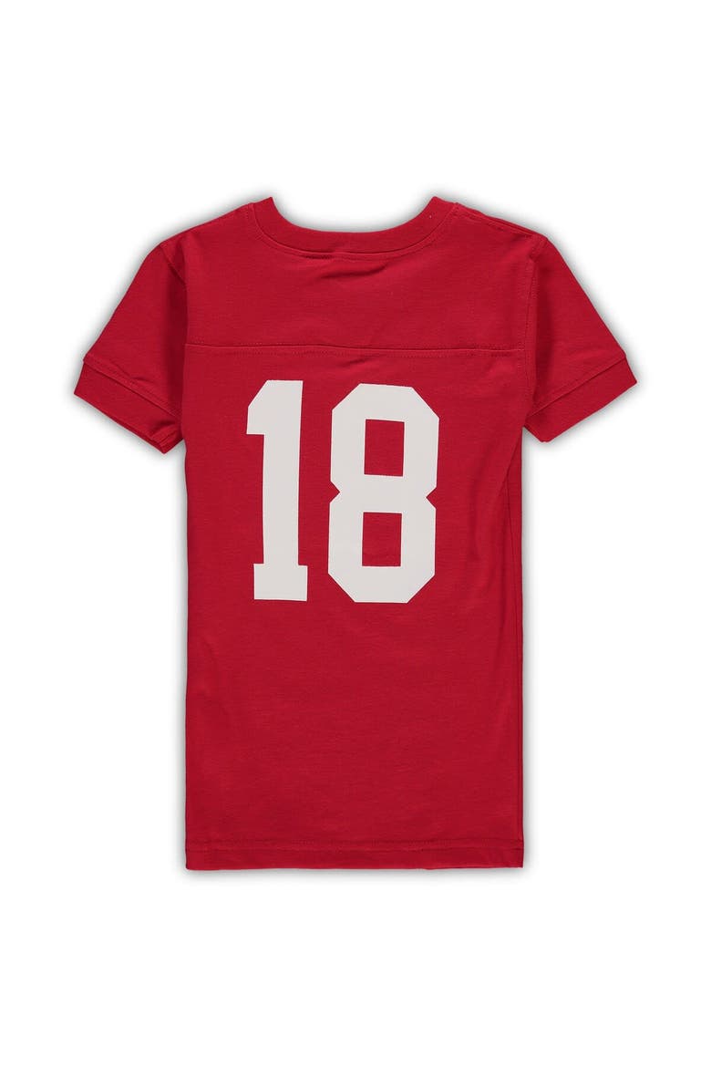Preschool Wes & Willy Crimson Alabama Crimson Tide Football V-Neck T-Shirt and Pants Sleep Set, Alternate, color, Crimson