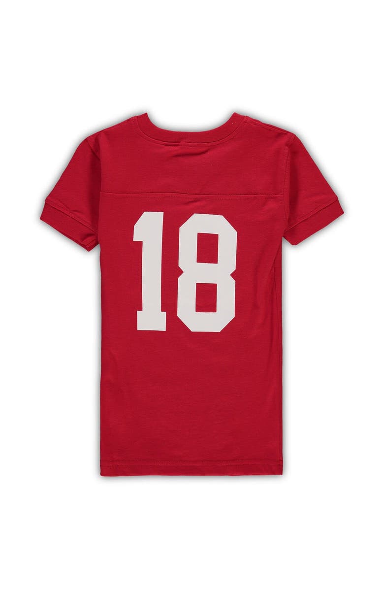 Wes & Willy Preschool Wes & Willy Crimson Alabama Crimson Tide Football V-Neck T-Shirt and Pants Sleep Set, Alternate, color, Crimson