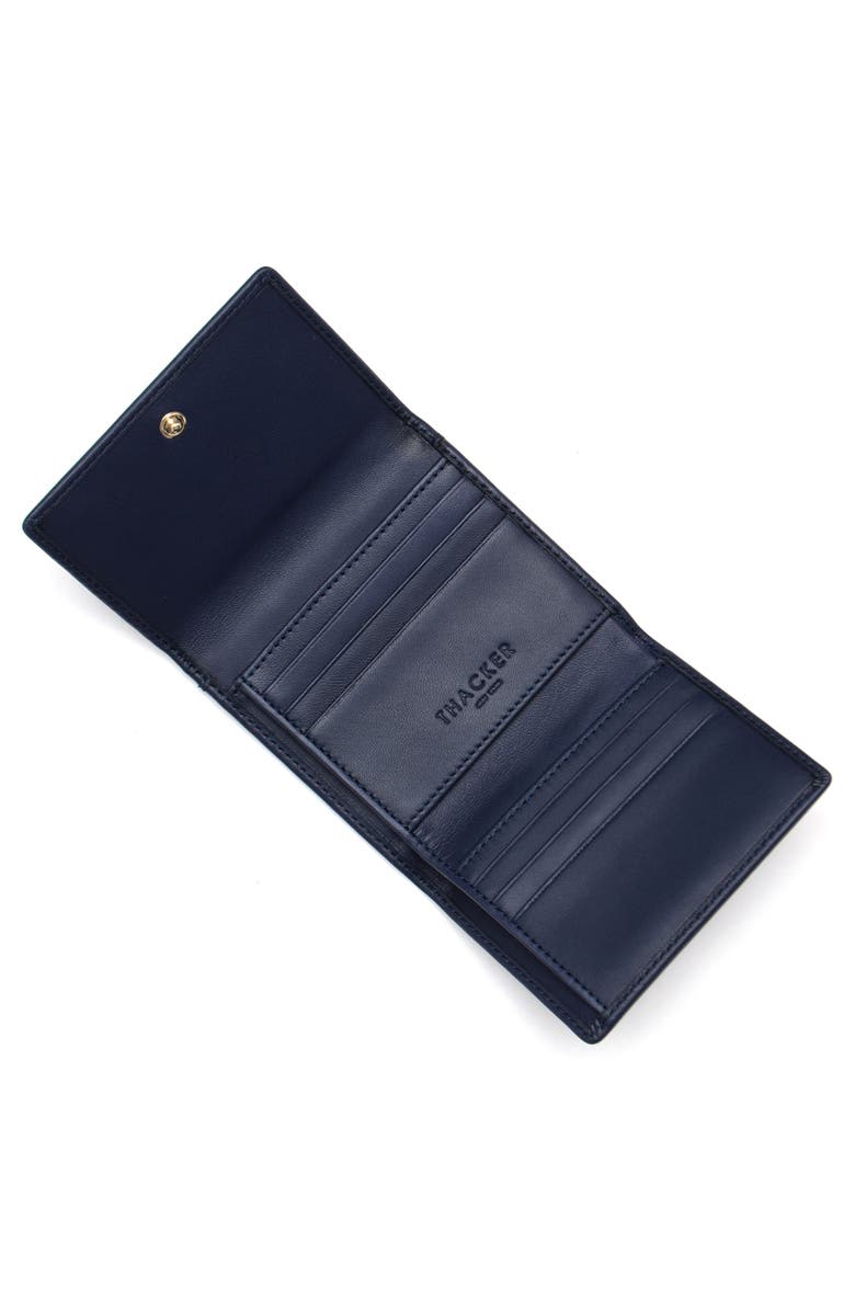 Thacker Skylar Flap Leather Wallet, Alternate, color, Onyx Blue