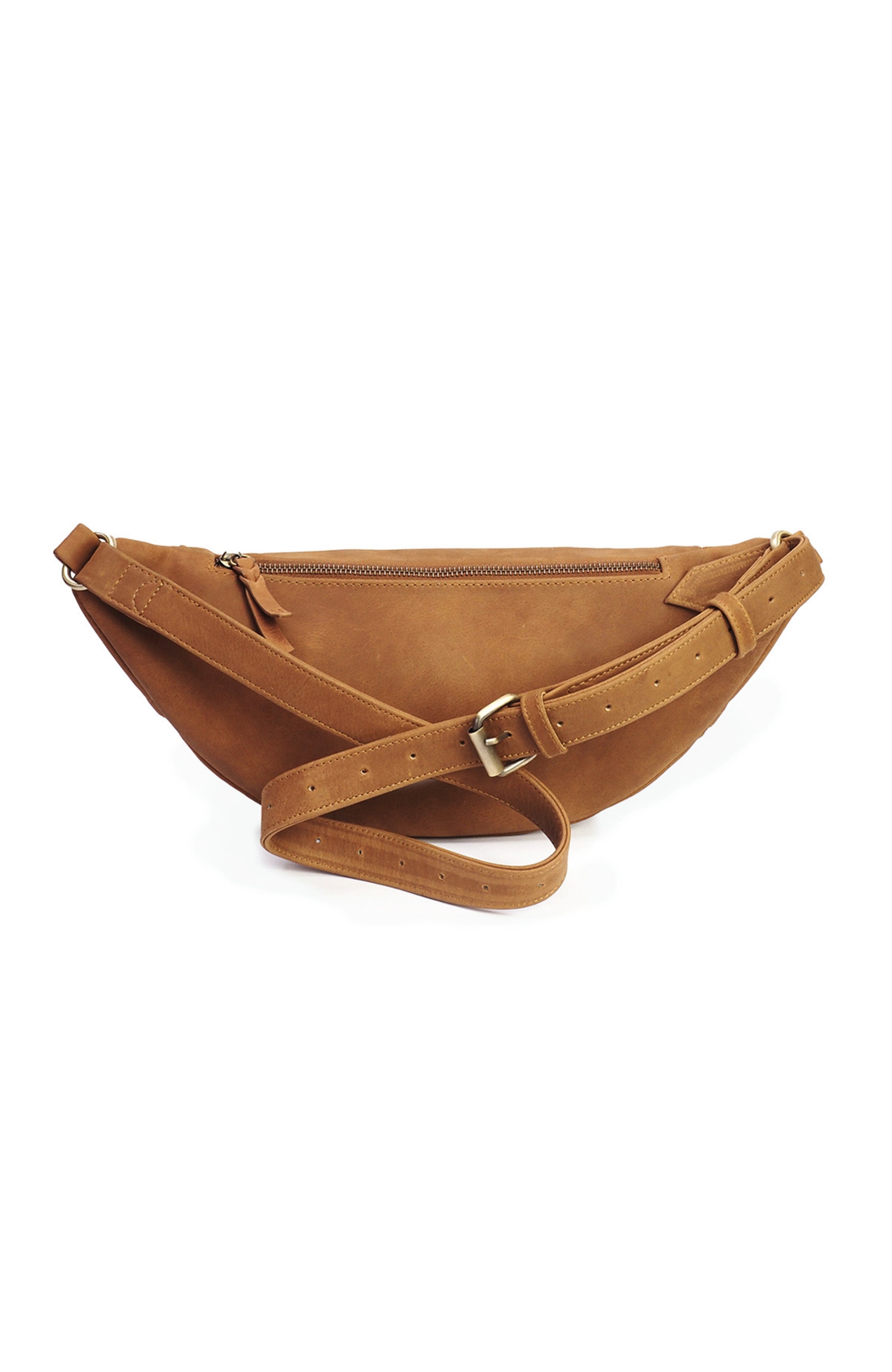 Leather Crossbody Bag, Alternate, color, Saddle (light)
