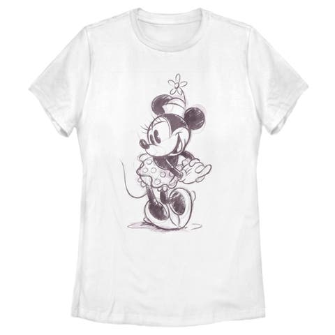 Women's Mickey & Friends Minnie Mouse Vintage Sketch  Graphic T-Shirt