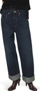 MANGO Cuffed Mid Rise Wide Leg Jeans