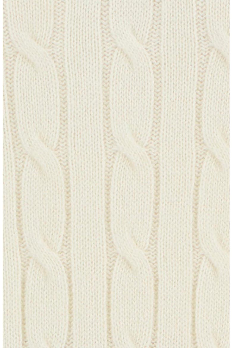 Evie Cable Stitch Polo Sweater, Alternate, color, CLOUD