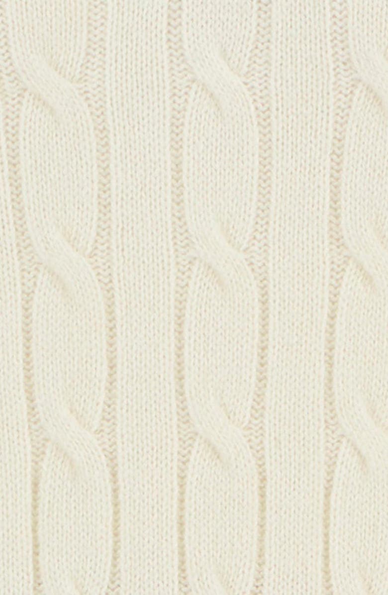 Barbour Evie Cable Stitch Polo Sweater, Alternate, color, Cloud