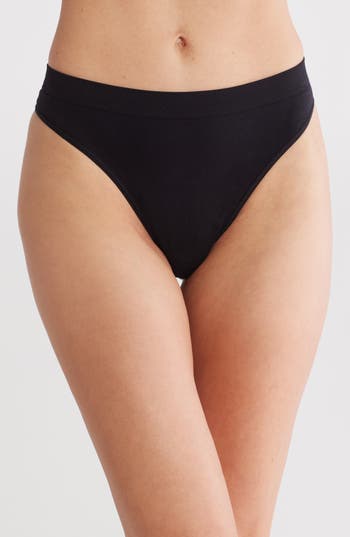 Nordstrom Rack 5-pack Everyday Seamless Thongs In Black
