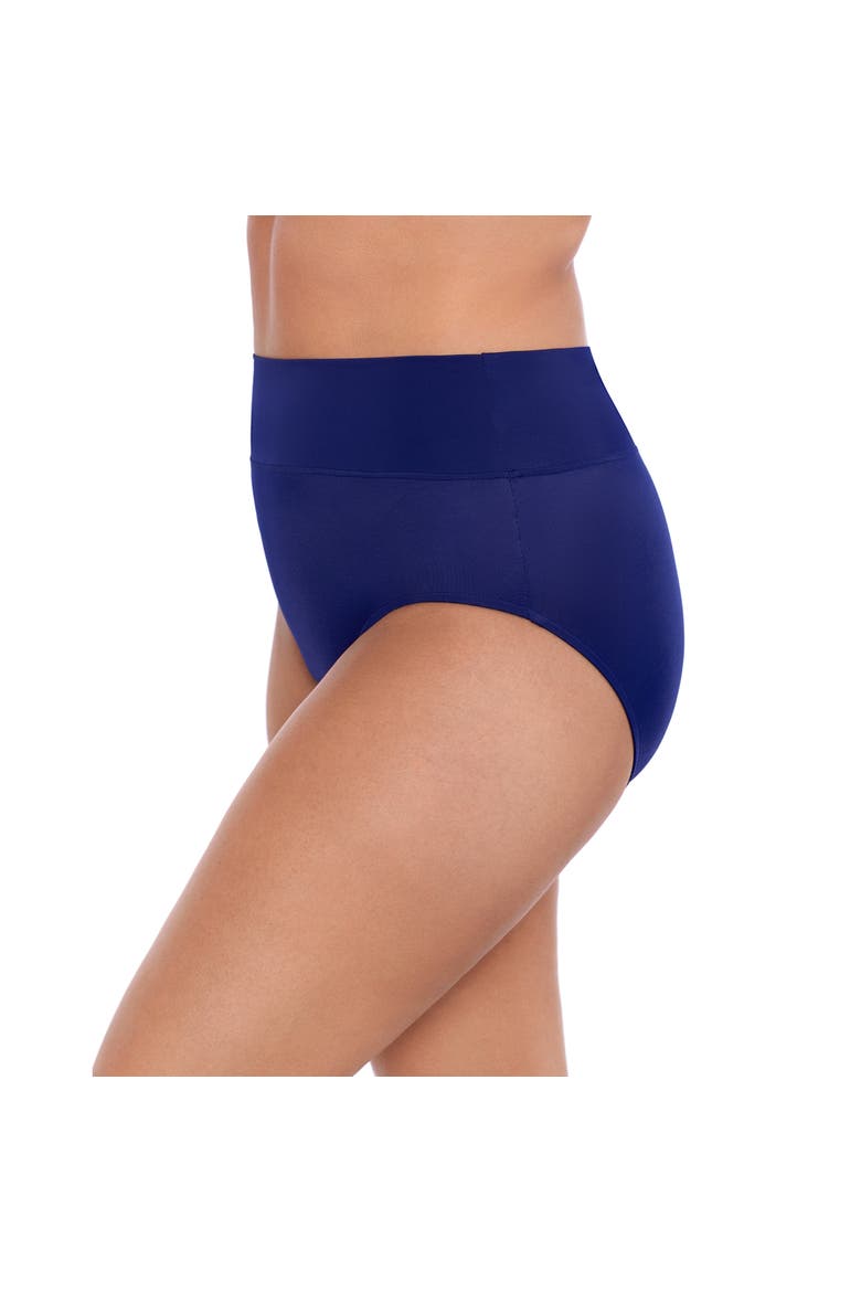 Wide Waistband Yoke-Top Control Swim Brief, Alternate, color, Ink