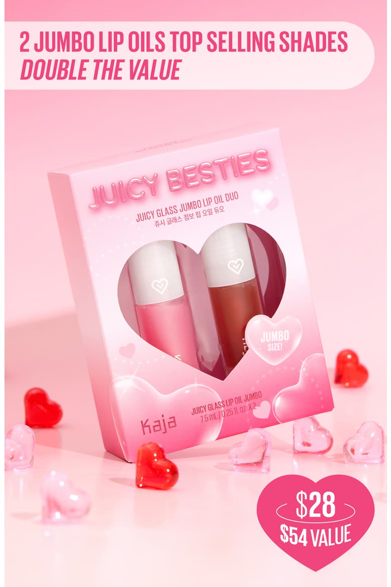 Juicy Besties - Juicy Glass Jumbo Lip Oil Duo $54 Value, Alternate, color, PINK