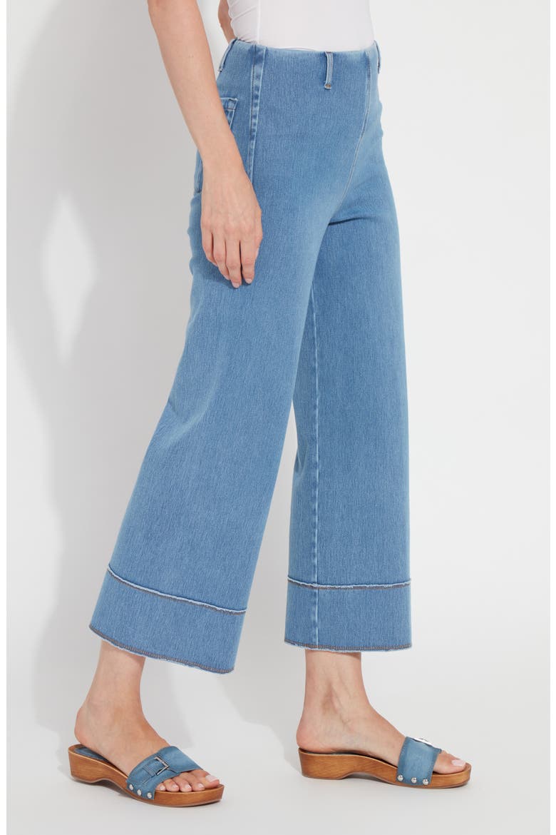 Margo High Waist Crop Jeans, Alternate, color, BLEACHED BLUE