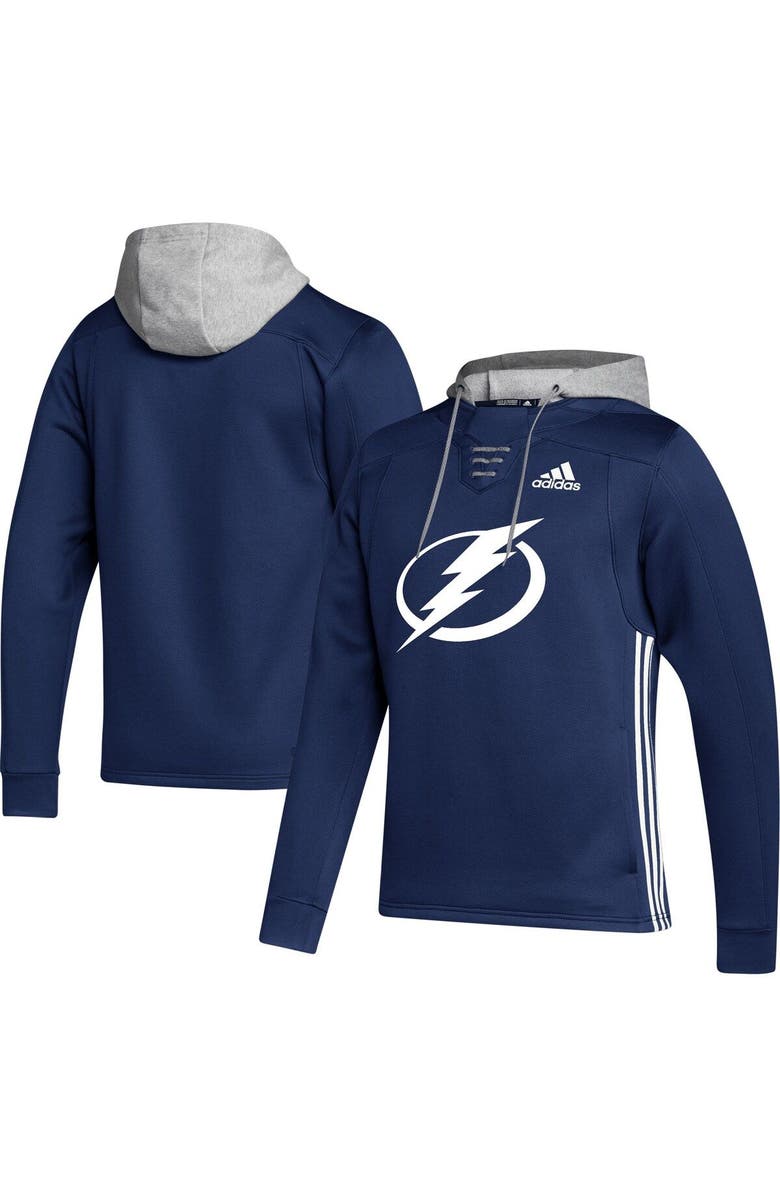 adidas Men's adidas Blue Tampa Bay Lightning Skate Lace Primeblue Team Pullover Hoodie, Main, color, Blue