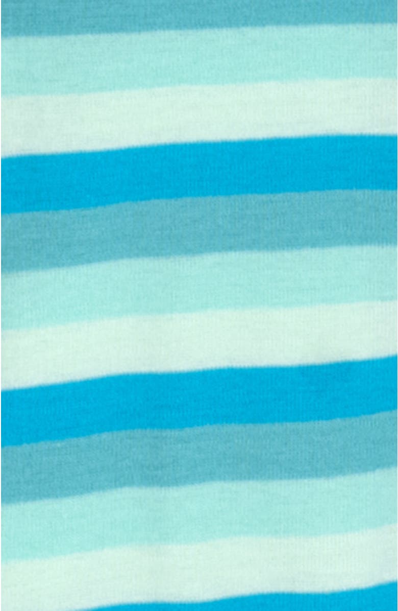 Leveret Footed Striped Cotton Matching Family Pajamas, Alternate, color, Orca Stripes