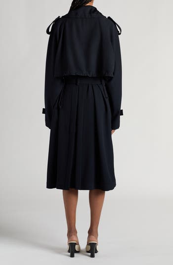 コート Bottega Veneta Double-Breasted Wool Trench Coat Bottega Veneta Double Breasted Compact Wool Gabardine Trench