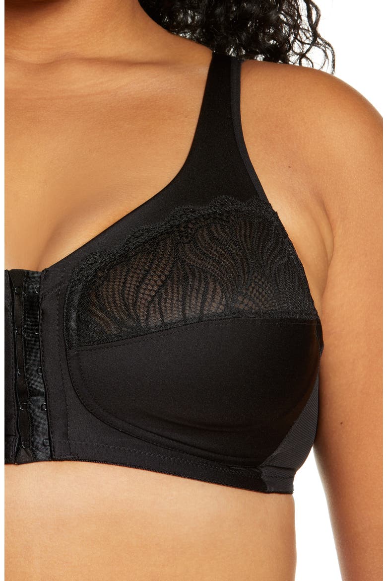 MagicLift® Front Close Full Figure Bra, Alternate, color, BLACK