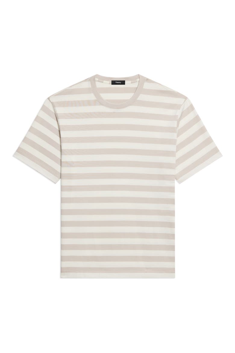 Relaxed Stripe Pima Cotton T-Shirt, Alternate, color, SILVER CLOUD/WINTER