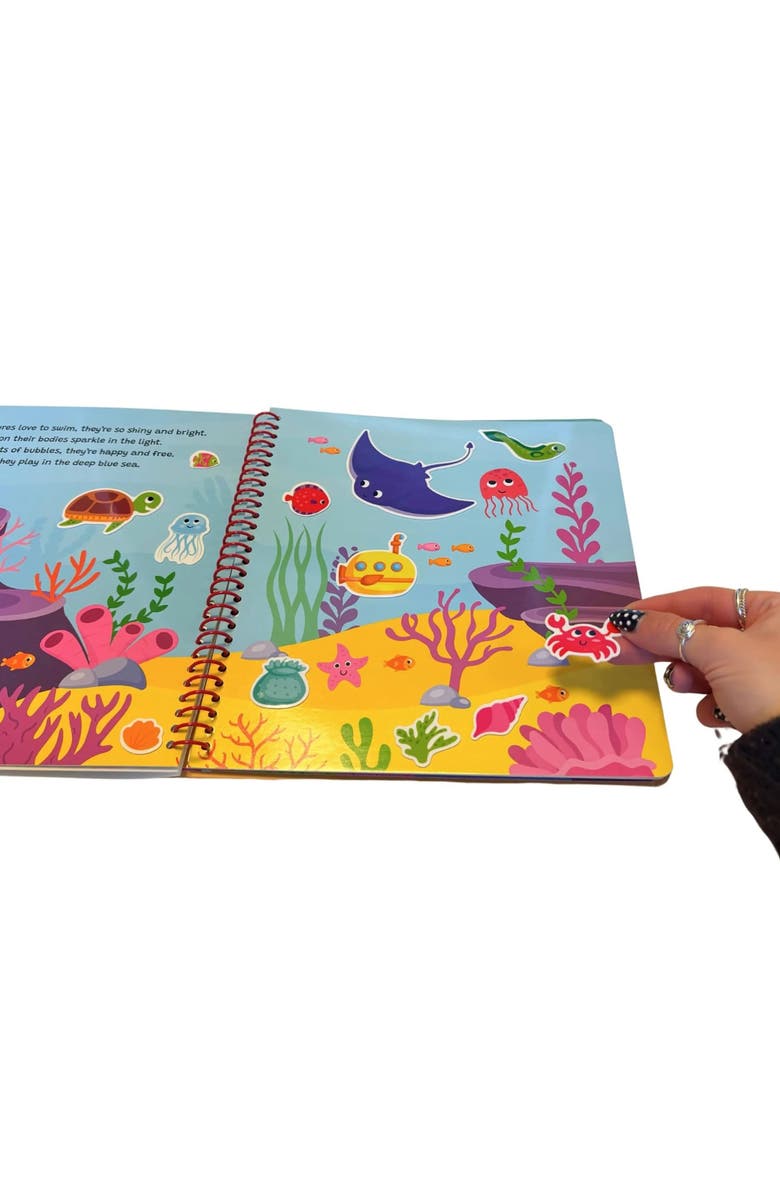 Buddy & Barney Reusable Silicone Sticker Book, Under The Sea, Kids 3+, Alternate, color, Multicolored