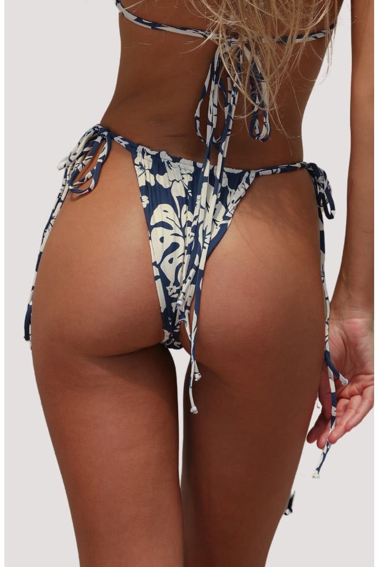 Seraya Strappy Side Tie Bikini Bottom, Alternate, color, HIBISCO