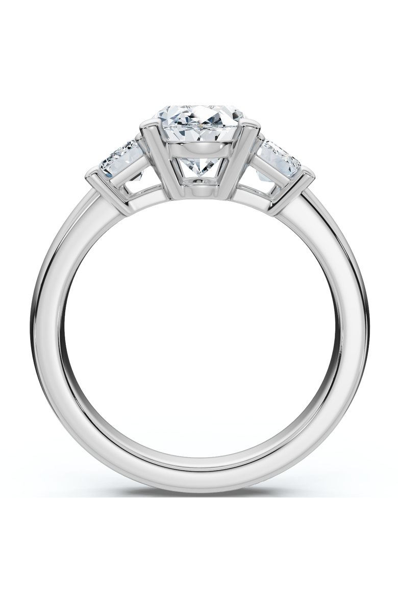 Certified 2 3/4Ct Jenn Oval Diamond Engagement Ring 14k Gold or Platinum Lab, Alternate, color, 14k White Gold