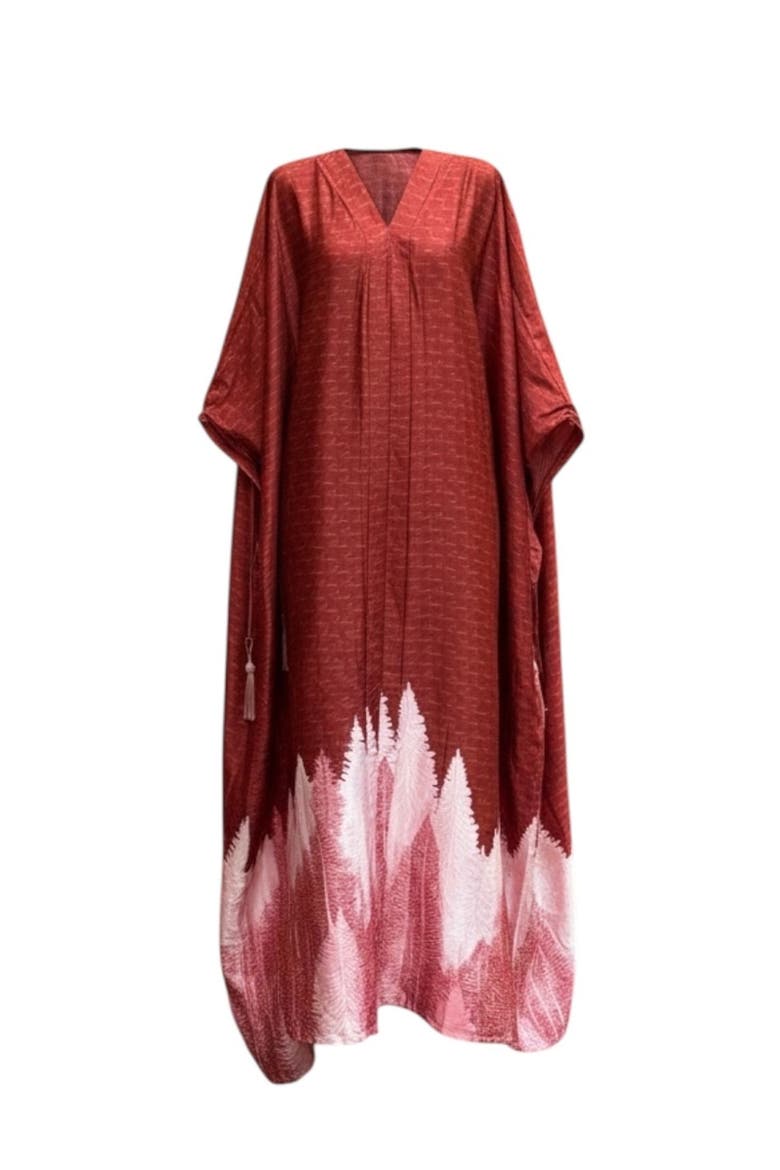 Suri Silk Caftan, Main, color, Red