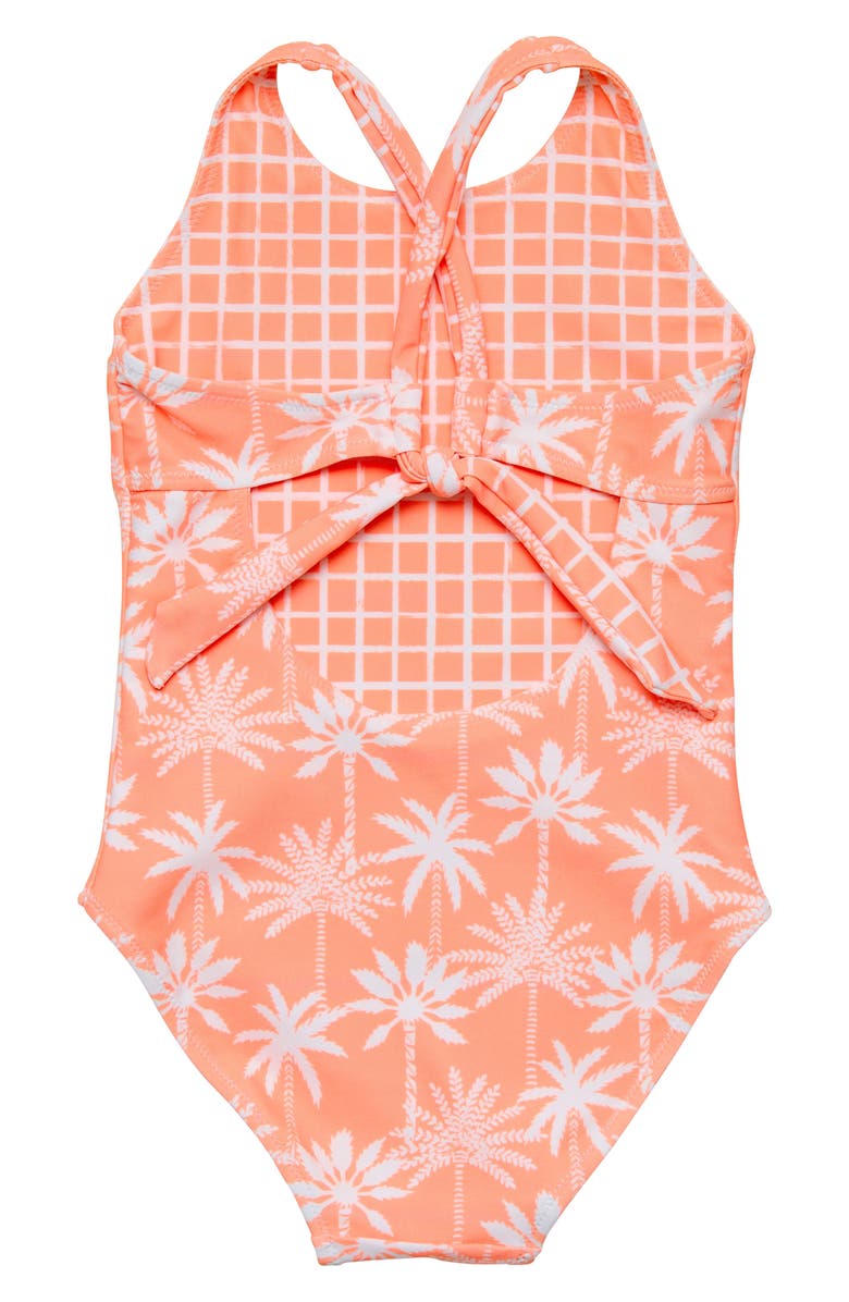 Snapper Rock Cali Palms Reversible One-Piece Swimsuit, Alternate, color, Orange