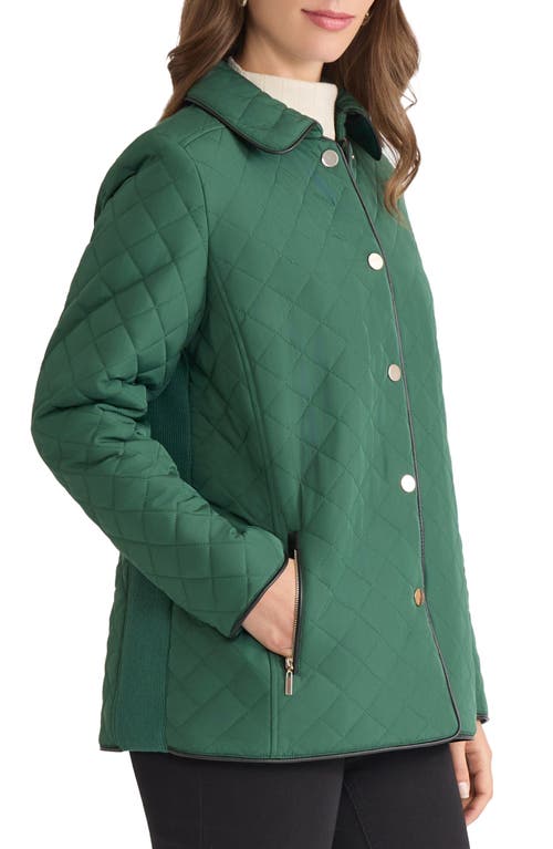 Jones New York Quilted Jacket In Green