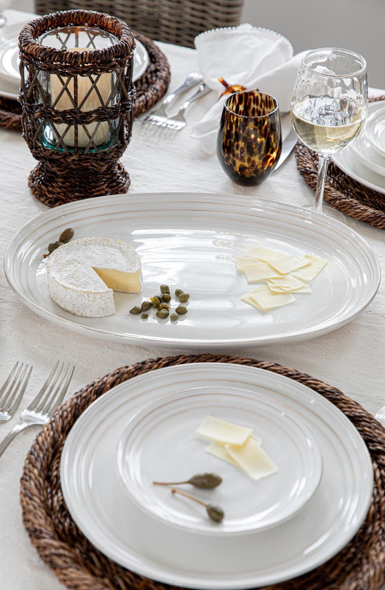 Juliska Bilbao 17-Inch Platter, Alternate, color, Whitewash