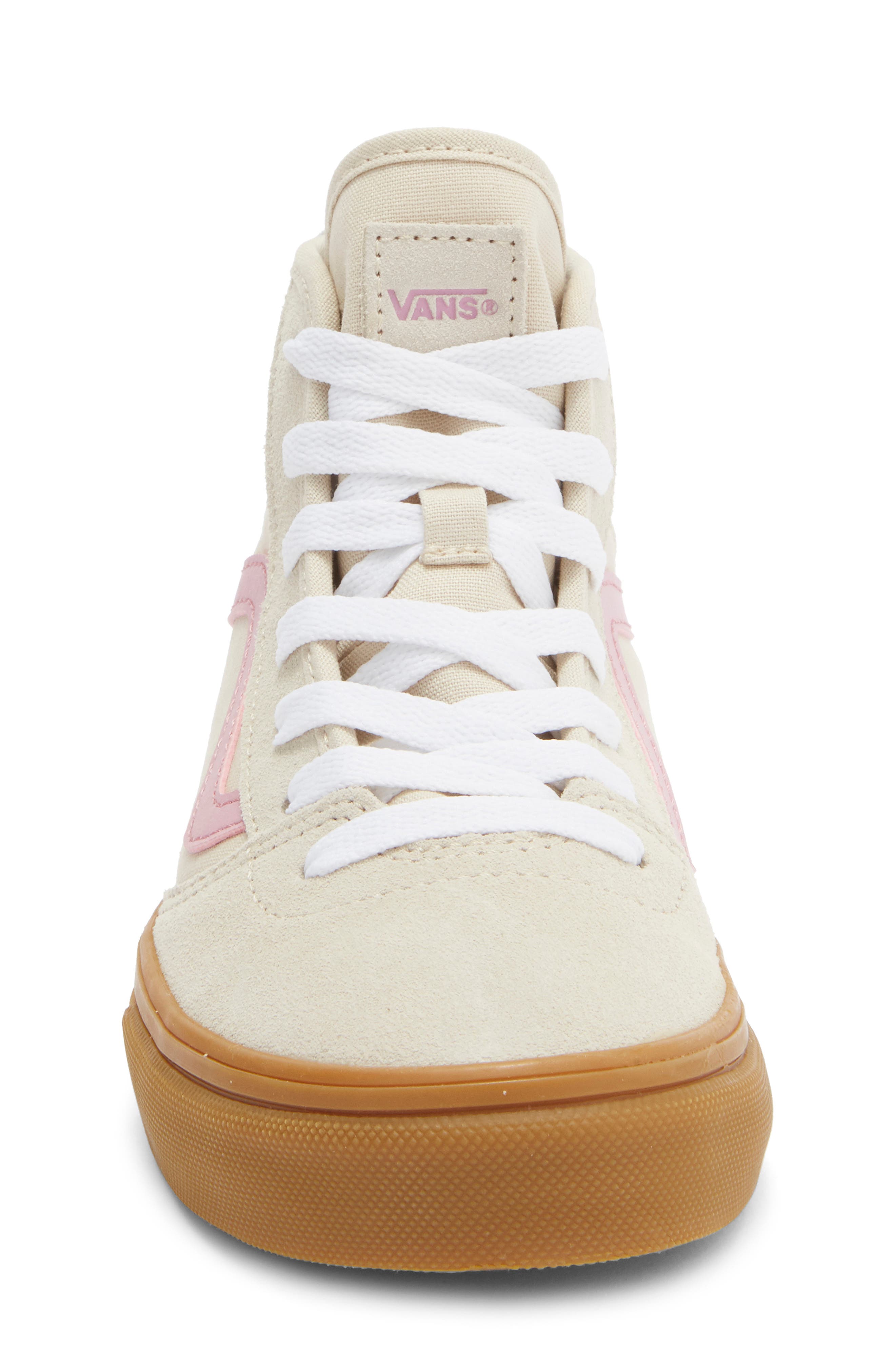 Vans Kids' Ashwood High Top Sneaker, Alternate, color, Suede/Canvas Oatmeal/Gum