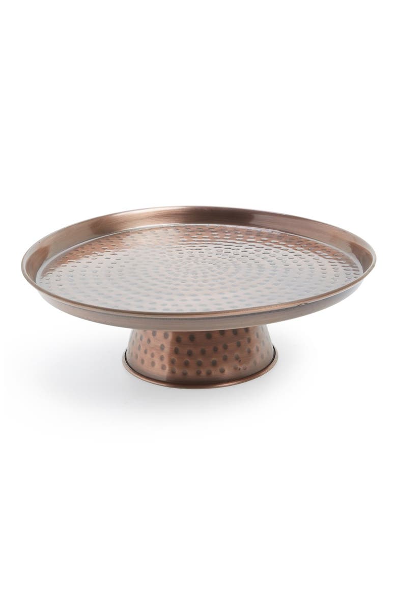 Hammered Copper Cake Stand, Main, color, COPPER