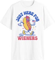 Lost Gods Men's Lost Gods Just Here for the Wieners Graphic T-Shirt