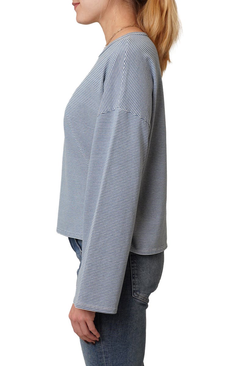CYRUS Crewneck Drop Shoulder Top, Alternate, color, Light Denim