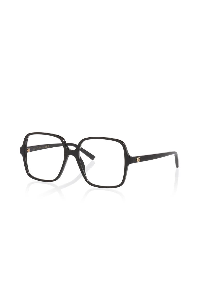 Gucci 53mm Rectangle optical glasses, Main, color, Black