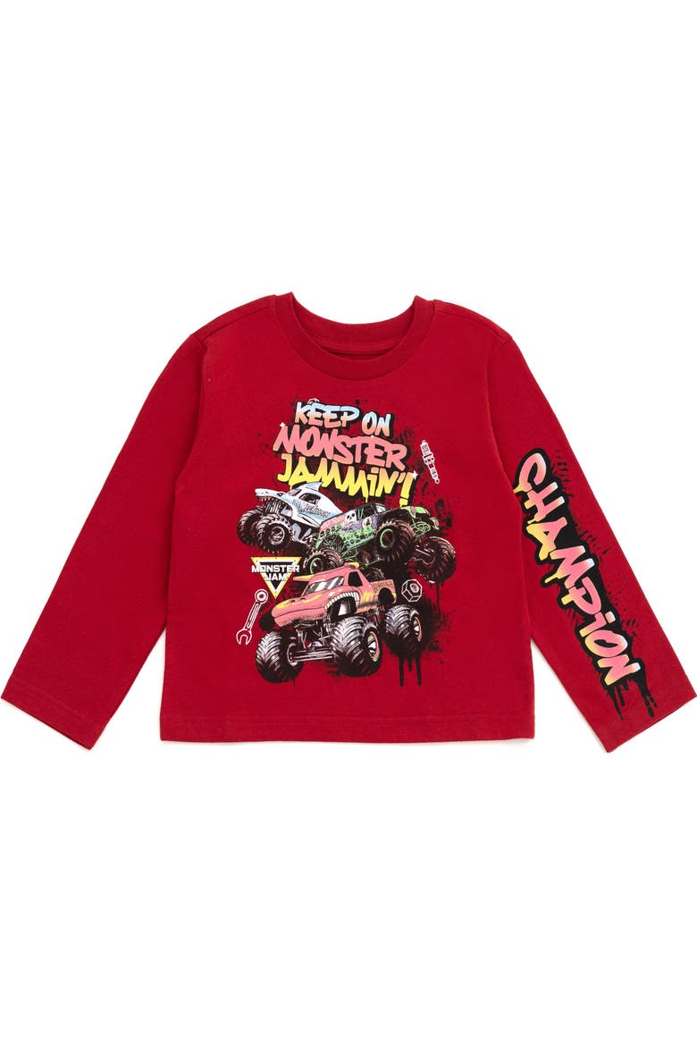 2-Piece Tee and Pants Set, Alternate, color, Monster Jam Red