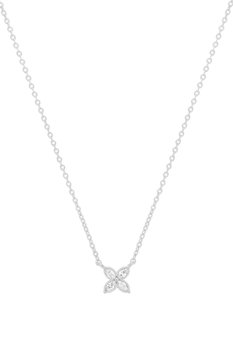 Bearfruit Jewelry 14k Gold Plated Alexa Necklace Dainty Trendy Minimal Gift, Main, color, Silver
